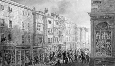 The Strand from the Corner of Villiers Street, 1824 by George Snr Scharf